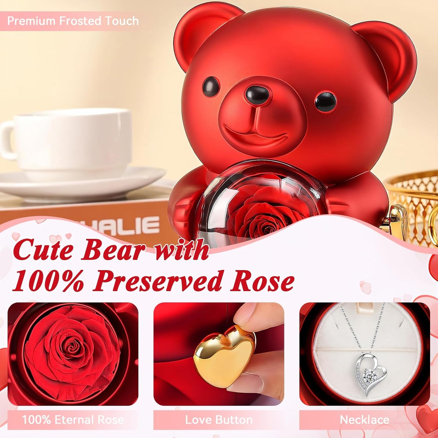 EleganceBear™ - Rose Teddy Bear Gift Box