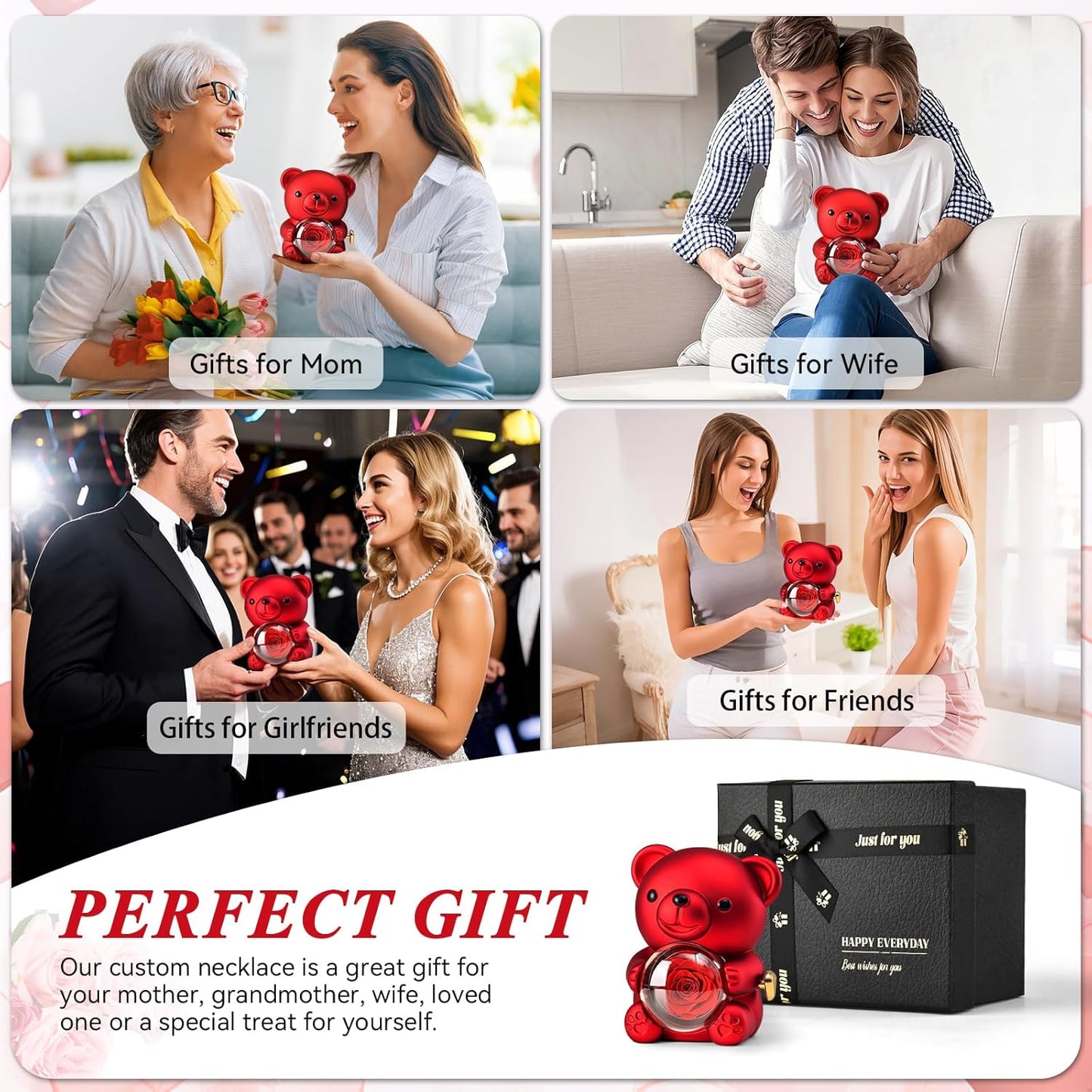 EleganceBear™ - Rose Teddy Bear Gift Box